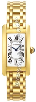 Cartier Tank American 18k Yellow Gold Ladies Watch W26015K2