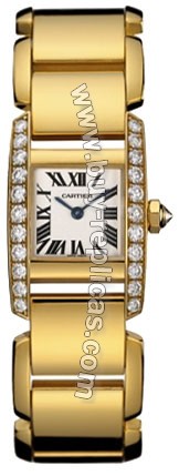 Cartier Tankissime Diamond 18kt Yellow Gold Ladies Watch WE70017H