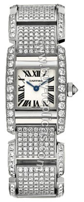 Cartier Tankissime Diamond 18kt White Gold Ladies Watch WE7007ML