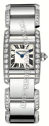 Cartier Tankissime Diamond 18kt White Gold Ladies Watch WE7007MM