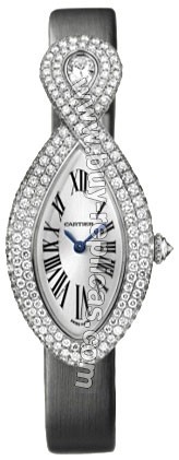 Cartier Baignoire Crash Diamond 18kt White Gold Ladies Watch WJ303250