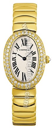 Cartier Baignoire 1920 Diamond 18kt Yellow Gold Ladies Watch WB5096W1