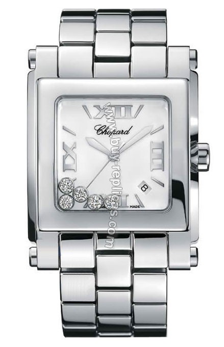 Chopard Happy Sport Square Diamond Ladies Watch 28/8467