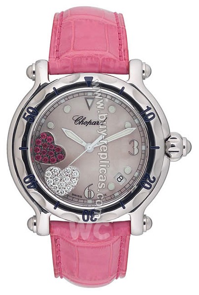 Chopard Happy Sport Large Diamond Hearts Ladies Watch 28/8950