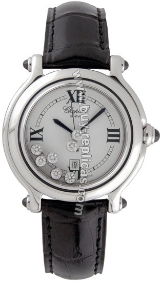 Chopard Happy Sport Diamond Steel Black Ladies Watch 27/8238-23