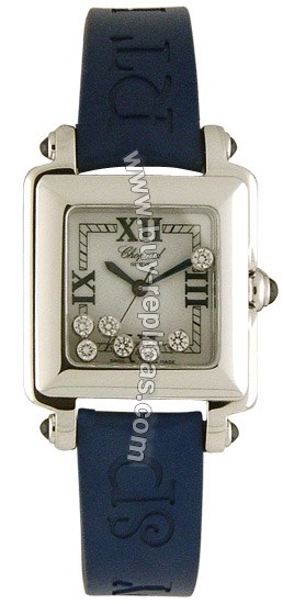 Chopard Happy Sport Diamond Steel Blue Unisex Watch 27/8325-23 Bu