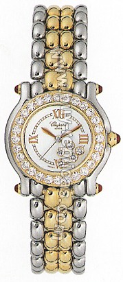 Chopard Happy Sport Diamond 18kt Yellow Gold And Steel Ladies Watch 27/8251-21/11