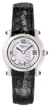 Chopard Happy Sport Diamond Steel Blue Mini Ladies Watch 27/8245-23