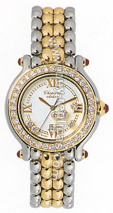 Chopard Happy Sport Diamond 18kt Yellow Gold And Steel Ladies Watch 27/8237-21/11