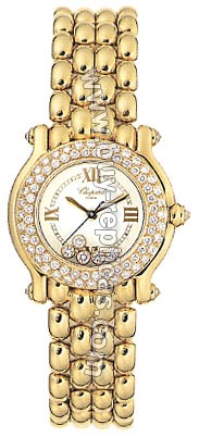 Chopard Happy Sport Diamond 18kt Yellow Gold Ladies Watch 27/6151-20