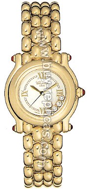 Chopard Happy Sport Diamond 18kt Yellow Gold Ladies Watch 27/6150-21