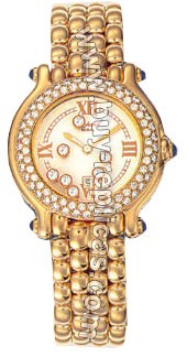 Chopard Happy Sport Diamond 18kt Yellow Gold Ladies Watch 27/6145-23