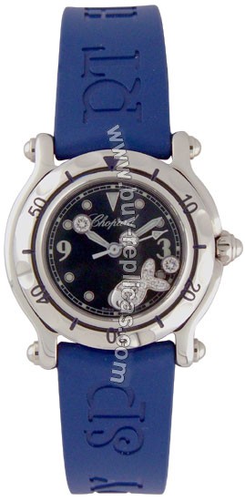 Chopard Happy Beach Diamond Fish Steel Blue Mini Ladies Watch 27/8923