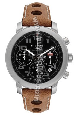 Chopard Mille Miglia Titanium Brown Leather Chronograph Mens Watch 16/8902