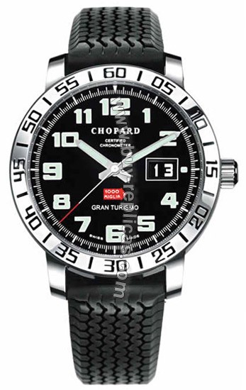 Chopard Mille Miglia Gran Turismo Steel Black Rubber Mens Watch 16/8955