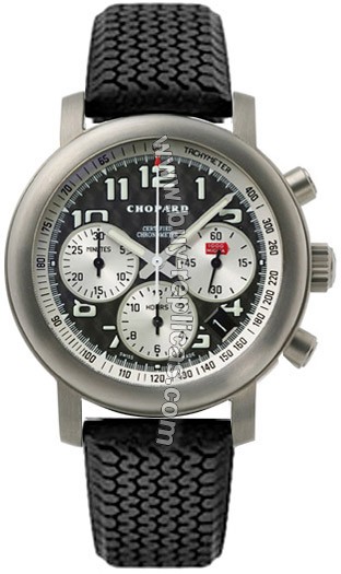 Chopard Mille Miglia Titanium Black Rubber Chronograph Mens Watch 16/8407