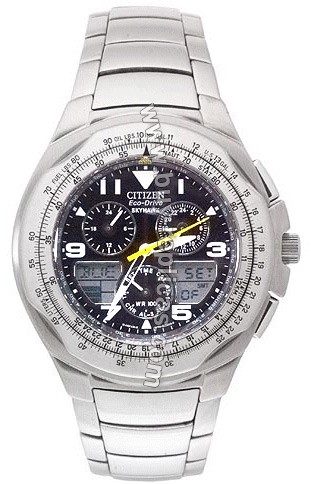 Citizen Eco-Drive Skyhawk World Timer Mens Watch JR3000-51F