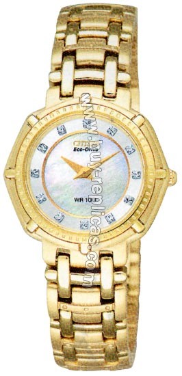 Citizen J-Class Gold-Tone Diamond Ladies Watch EW9152-50D