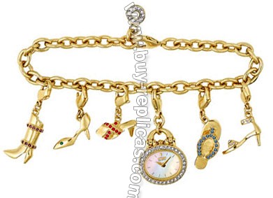 Citizen Silhouette Charm Bracelet Gold-Tone Shoes Ladies Watch EG2442-60D