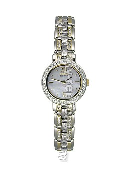 Citizen Eco-Drive Crystal Two-Tone Ladies Watch EW9144-58D