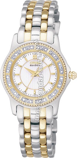 Citizen Riega Two-Tone Diamond Steel Ladies Watch EW5314-51A