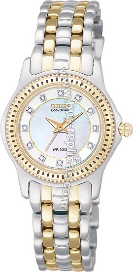 Citizen Riega Two-Tone Steel Mother-of-Pearl Ladies Watch EP5624-58D