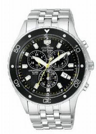 Citizen Eco-Drive Perpetual Calendar Black Stainless Steel Mens Watch BL529059E