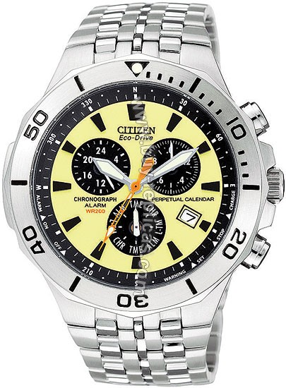 Citizen Perpetual Calendar Steel Yellow Mens Watch BL5280-52W