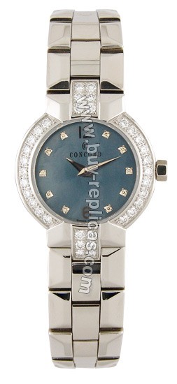 Concord La Scala Diamond Blue Mother-of-Pearl Ladies Watch 0310130