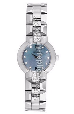 Concord La Scala Diamond Blue Mother-of-pearl Steel Ladies Watch 0309742