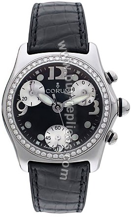 Corum Bubble Diamond Steel Black Ladies Watch 196-151-47-0F01-FM30R