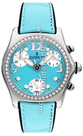 Corum Bubble Diamond Steel Turquoise Ladies Watch 196-151-47-F167-FH30R