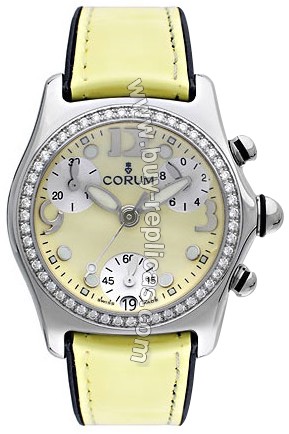 Corum Bubble Diamond Steel Yellow Ladies Watch 196-151-47-F165-FJ30S