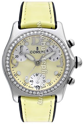 Corum Bubble Diamond Steel Yellow Ladies Watch 196-151-47-F165-FJ30R