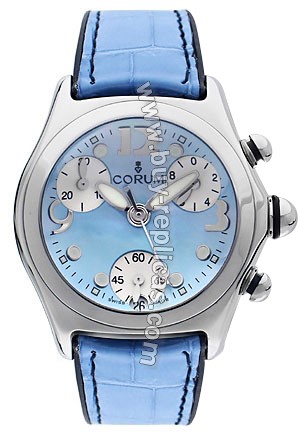 Corum Bubble Steel Blue Ladies Watch 196-250-20-0F11-PN95R