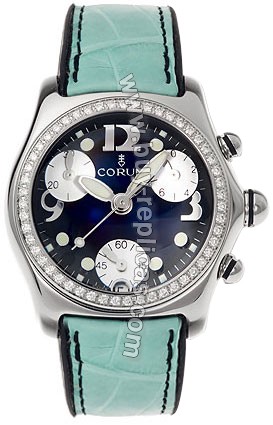 Corum Bubble Diamond Steel Aqua Ladies Watch 196-151-47-0F16-FM30R