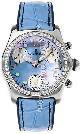 Corum Bubble Diamond Steel Blue Ladies Watch 196-151-47-0F11-PN95R