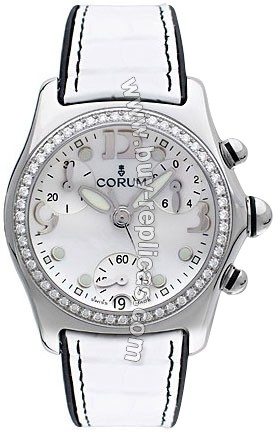 Corum Bubble Diamond Steel White Ladies Watch 196-151-47-0F09-PN94S