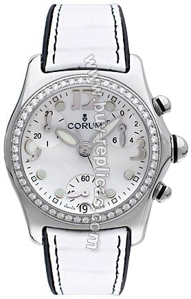 Corum Bubble Diamond Steel White Ladies Watch 196-151-47-0F09-PN94R