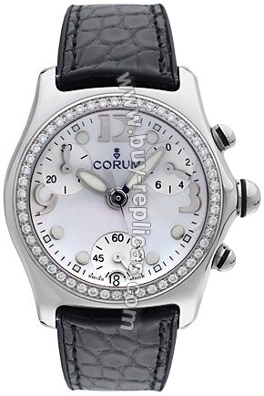 Corum Bubble Diamond Steel Black Ladies Watch 196-151-47-0F01-PN94S