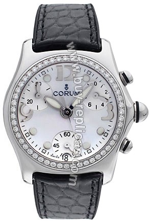 Corum Bubble Diamond Steel Black Ladies Watch 196-151-47-0F01-PN94R