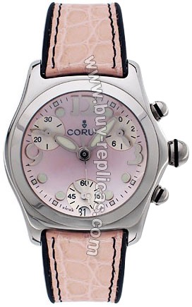 Corum Bubble Steel Pink Ladies Watch 196-150-20-0F08-PN96R