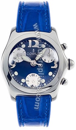 Corum Bubble Steel Blue Ladies Watch 196-150-20-0F03-FB30S