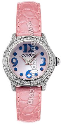 Corum Bubble Mini Diamond Steel Metallic Pink Ladies Watch 101-153-47-0008-PN56