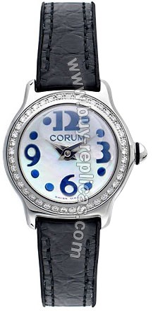 Corum Bubble Mini Diamond Steel Black Ladies Watch 101-151-47-0F01-PN52