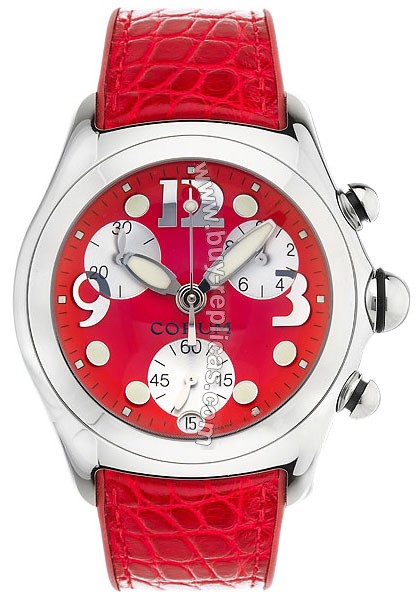 Corum Bubble XL Steel Red Mens Watch 396-250-20-0F06-FR30R