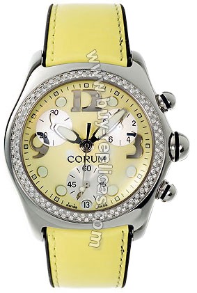 Corum Bubble XL Diamond Steel Yellow Mens Watch 396-157-47-F165-FJ30R