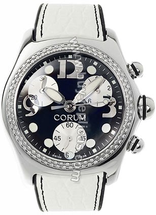 Corum Bubble XL Diamond Steel White Mens Watch 396-157-47-0F09-FM30R