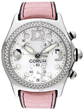 Corum Bubble XL Diamond Steel Pink Unisex Watch 396-157-47-0F08-EB30R