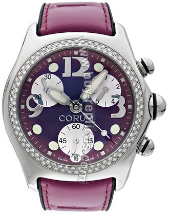 Corum Bubble XL Diamond Steel Purple Unisex Watch 396-152-47-F166-FW30R